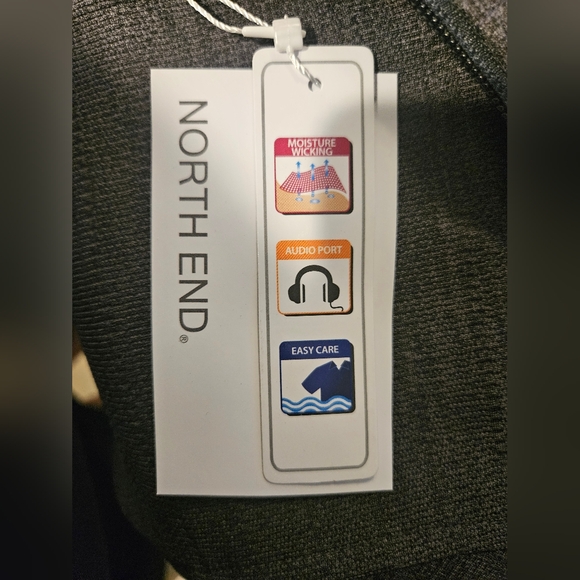 NWT North End Men's Amplify Mélange Fleece Jacket. Small. Grey. - Picture 2 of 7